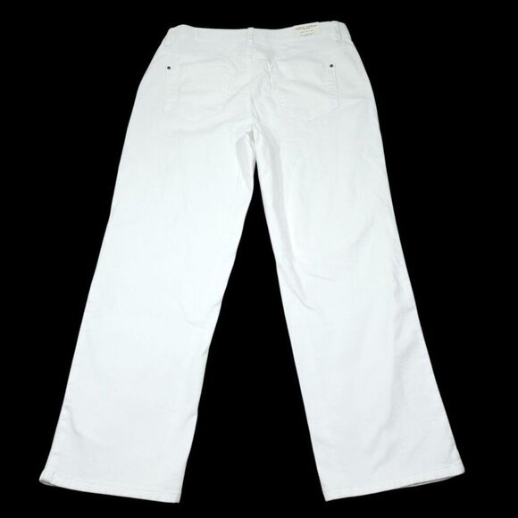 Curve Appeal Rae High Rise Straight Jeans Size 10 30 White Concealed Comfort - Picture 2 of 8